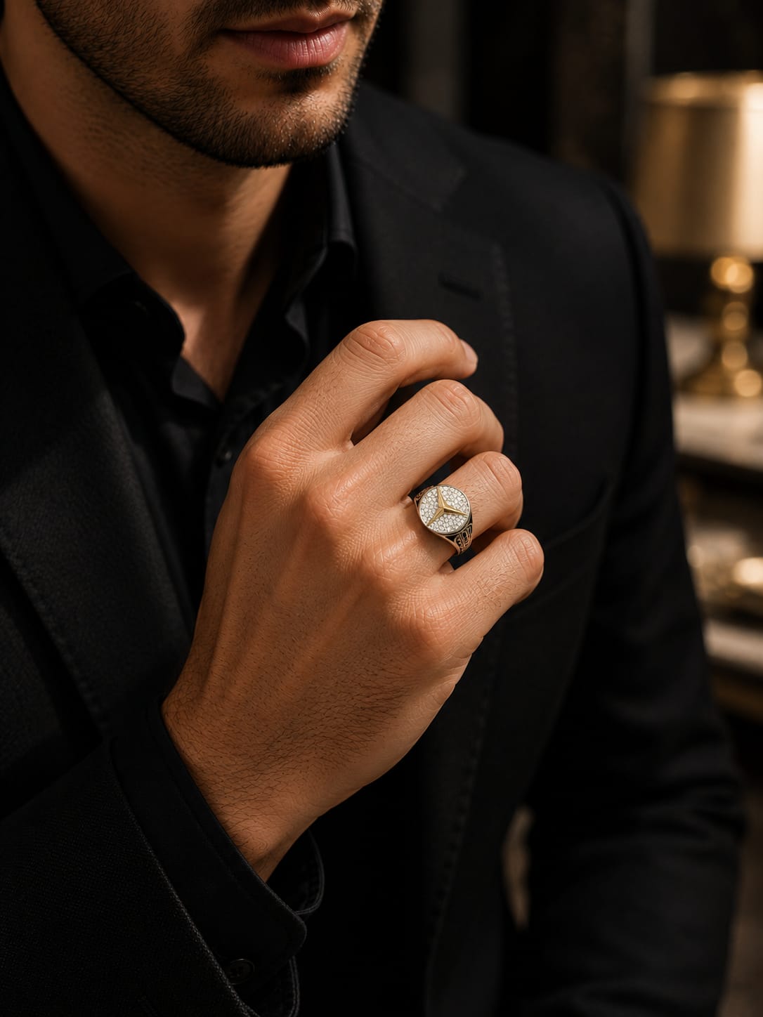خاتم رجالى فضة عيار 925