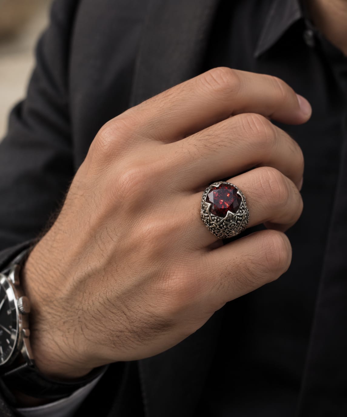 خاتم حريمى فضة عيار 925 2680